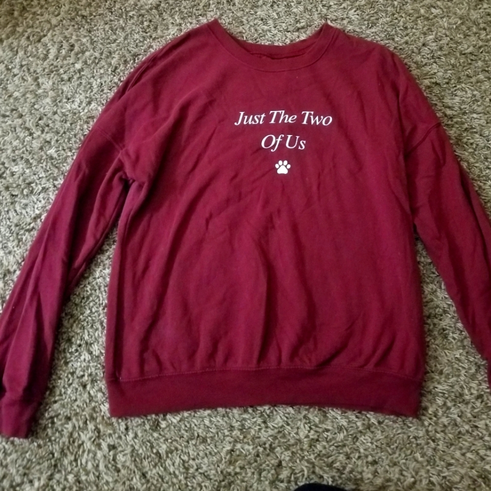 Just the Two of Us pawprint sweatshirt